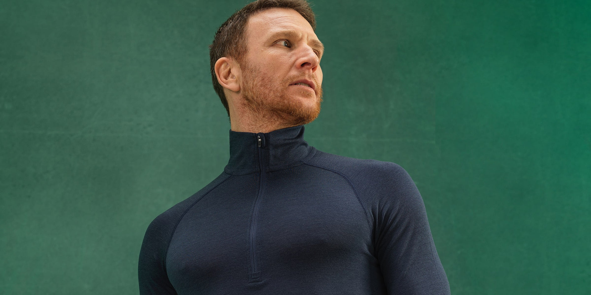 Mountaineer wearing men's base layer