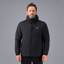 man:Floyen Men’s Black Hooded Hybrid Insulated Jacket