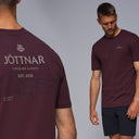 man:Jotun Men's Maroon Organic Cotton Logo T-Shirt