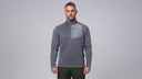 man:Njorunn Steel Marl Quarter-Zip Fleece