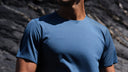 Mountaineer wearing men's base layer