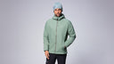 man:Floyen LX Men's Olive Mid-Layer Lightweight Hooded Insulated Jacket