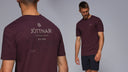 man:Jotun Men's Maroon Organic Cotton Logo T-Shirt