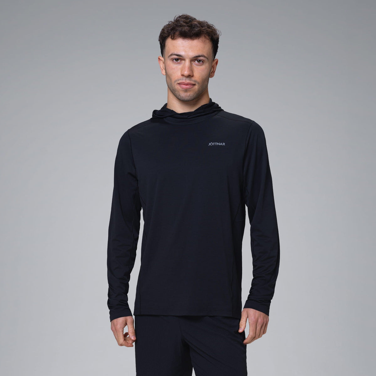 man:Verja Black Lightweight Technical Hoody